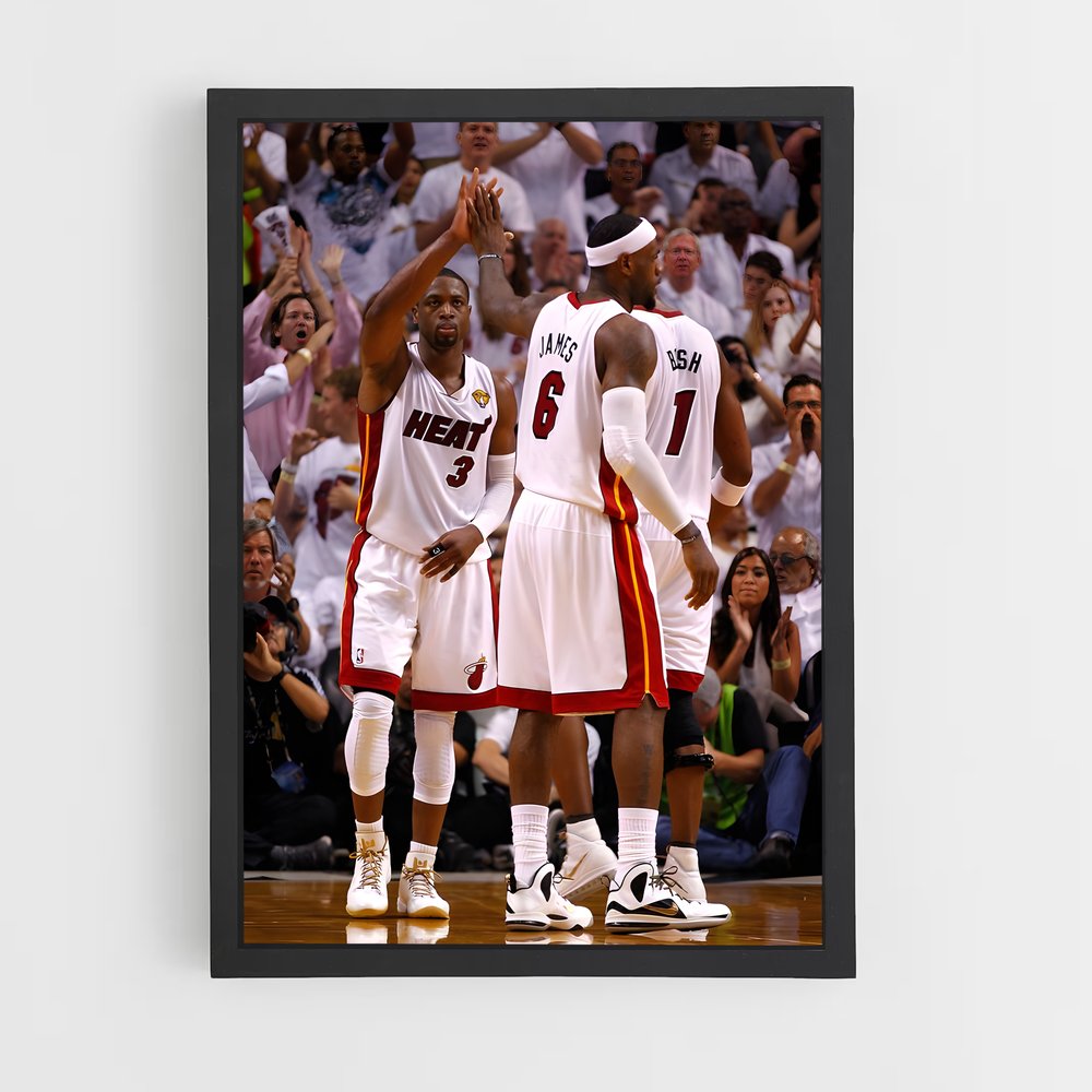 Poster Célébration Miami Heat – affiche Basketball (vue 2)